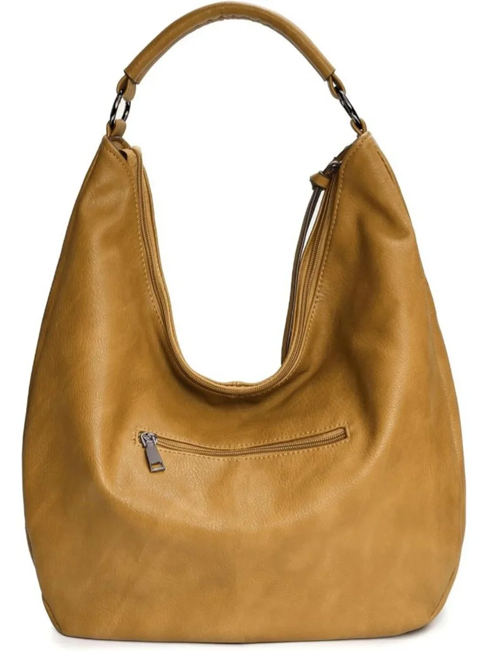 Soft Leather Hobo Shoulder Bag Tote with Adjustable Crossbody Strap for Work